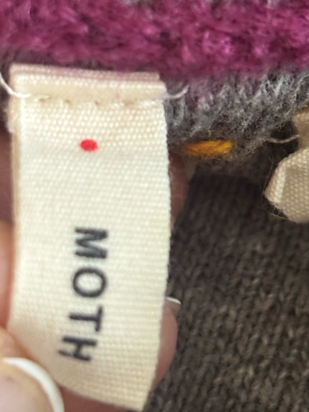 Anthropologie Moth Madison Poncho Heather Gray Knit Pocket - Picture 5 of 7